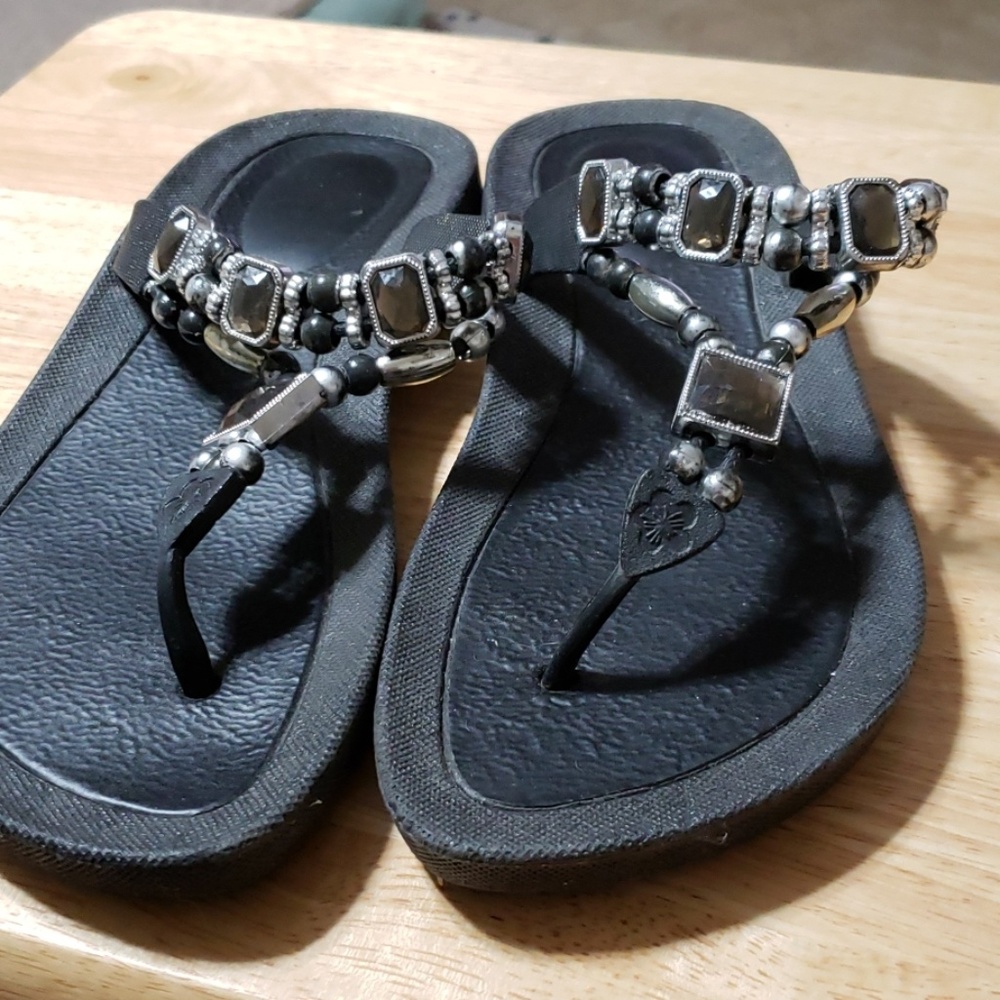 Sandles black with jewels
